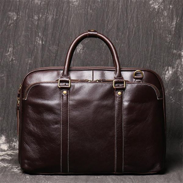 nesitu coffee brown genuine leather office men briefcase messenger bags business travel bag 14'' 15.6'' lapportfolio m10
nesitu coffee brown genuine leather office men briefcase messenger bags business travel bag 14'' 15.6'' lapportfolio m10