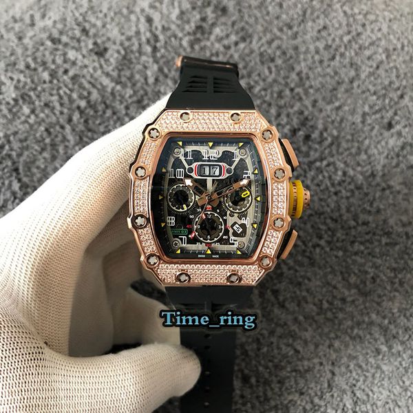 edition rm11-03 skeleton dial rose gold diamond case multifunctional automatic mechanical movement mens watch rubber strap sport watch, Slivery;brown
edition rm11-03 skeleton dial rose gold diamond case multifunctional automatic mechanical movement mens watch rubber strap sport watch, Slivery;brown