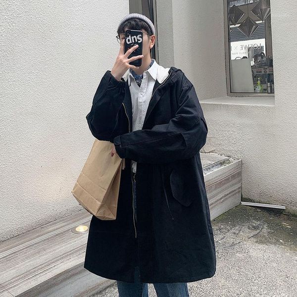 2020 new loose spring korean tooling harajuku campus students solid color long knee-length casual trench coat1, Tan;black
2020 new loose spring korean tooling harajuku campus students solid color long knee-length casual trench coat1, Tan;black