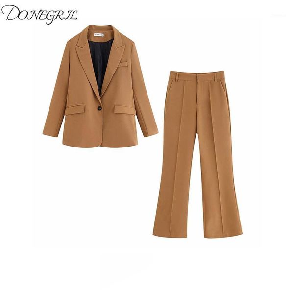 2020 new autumn khaki casual suits women blazer-set single button pocket full sleeve & flared trousers lady coat femme suits1, White;black
2020 new autumn khaki casual suits women blazer-set single button pocket full sleeve & flared trousers lady coat femme suits1, White;black