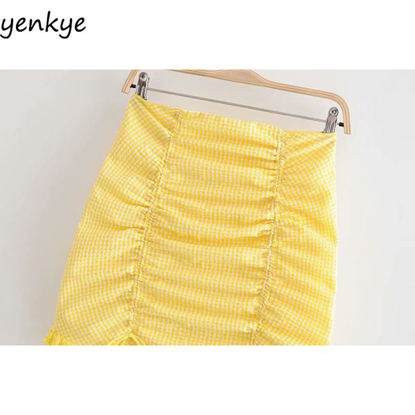 summer skirts womens yellow plaid drawstring draped high waist mini skirt ldzz6105 q1209, Black
summer skirts womens yellow plaid drawstring draped high waist mini skirt ldzz6105 q1209, Black