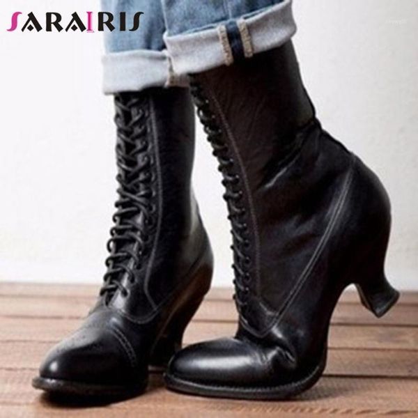 boots sarairis retro female casual brand fashion round toe mid calf women high heels designer shoes woman1, Black
boots sarairis retro female casual brand fashion round toe mid calf women high heels designer shoes woman1, Black
