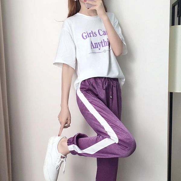 fashion short sleeve vacation two-piece female fashion t-shirt + pant two-piece suit plaid korean pant, Gray
fashion short sleeve vacation two-piece female fashion t-shirt + pant two-piece suit plaid korean pant, Gray