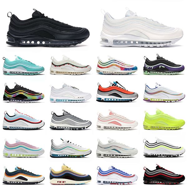 new 97s running shoes mens womens triple black all white tropical twist silver bullet london summer fashion trainers sport sneakers 36-45
new 97s running shoes mens womens triple black all white tropical twist silver bullet london summer fashion trainers sport sneakers 36-45