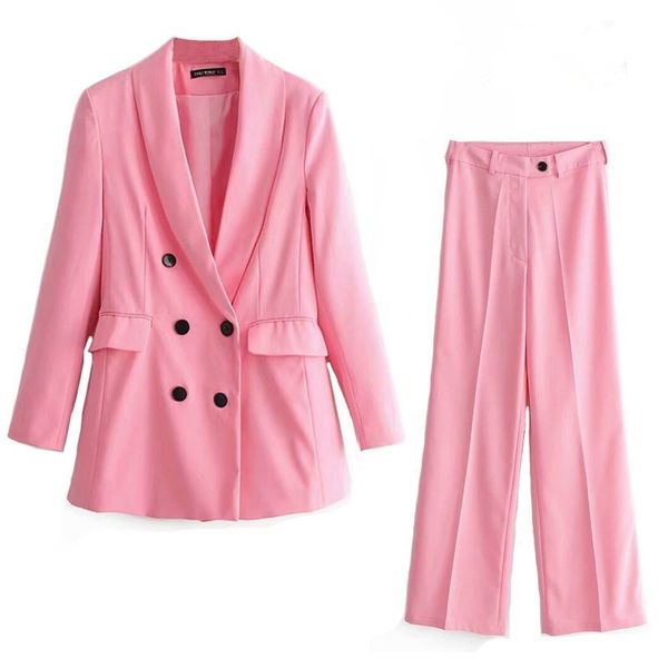 pink pants suit women 2019 office lady suit set double breasted long pink blazer jacket high waist straight pants 2 pieces set q1215, White;black
pink pants suit women 2019 office lady suit set double breasted long pink blazer jacket high waist straight pants 2 pieces set q1215, White;black