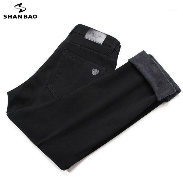 shan bao men's winter black jeans classic brand clothing leather label fleece thick and warm cotton slim straight denim jeans1, Blue
shan bao men's winter black jeans classic brand clothing leather label fleece thick and warm cotton slim straight denim jeans1, Blue