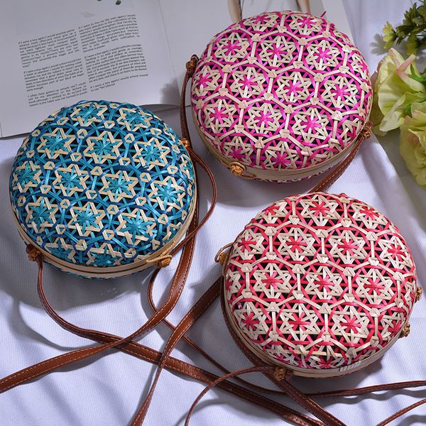 realer women bag rattan woven bag for summer straw bag bohemia