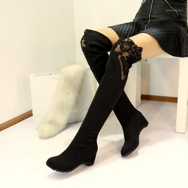 2020 new flock leather women over the knee boots lace up high heels women shoes lace up winter boots warm size 34-431, Black
2020 new flock leather women over the knee boots lace up high heels women shoes lace up winter boots warm size 34-431, Black