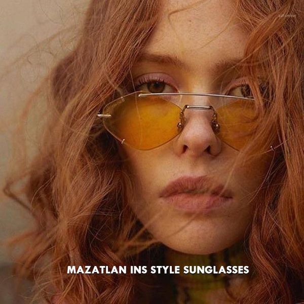 mazatlan 2020 new sunglasses for women ladies rimless diamond cutting lens brand designer ocean shades vintage sun glasses1, White;black
mazatlan 2020 new sunglasses for women ladies rimless diamond cutting lens brand designer ocean shades vintage sun glasses1, White;black