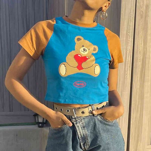 kawaii animal short-sleeved t-shirt summer girl round neck bear print tee shirt for women 2000s aesthetic, White
kawaii animal short-sleeved t-shirt summer girl round neck bear print tee shirt for women 2000s aesthetic, White