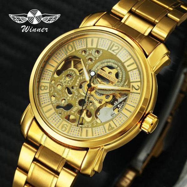 wristwatches winner 2021 men women skeleton wrist watches gold stainless steel dial man automatic mechanical watch, Slivery;brown
wristwatches winner 2021 men women skeleton wrist watches gold stainless steel dial man automatic mechanical watch, Slivery;brown