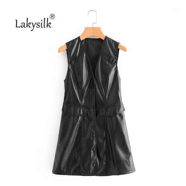 women pu leather vest dress autumn black sleeveless solid office ladies dresses female faux fur sheathe knee length vestidos1, Black;gray
women pu leather vest dress autumn black sleeveless solid office ladies dresses female faux fur sheathe knee length vestidos1, Black;gray