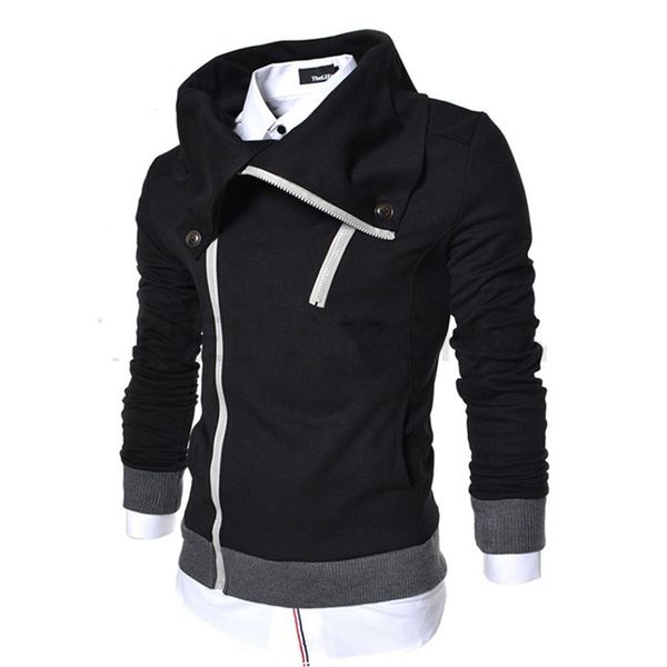 zogaa male hoodie long sleeve shredded zipper and white men's clothing streetwear coat yb28, Black
zogaa male hoodie long sleeve shredded zipper and white men's clothing streetwear coat yb28, Black