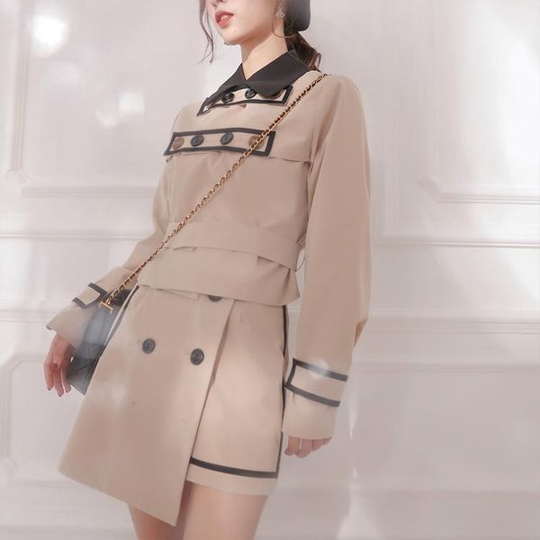 ubei2018 multi-button black border khaki color jacket set korea version long sleeve fashion jacket sets two piece coat women1, Gray
ubei2018 multi-button black border khaki color jacket set korea version long sleeve fashion jacket sets two piece coat women1, Gray