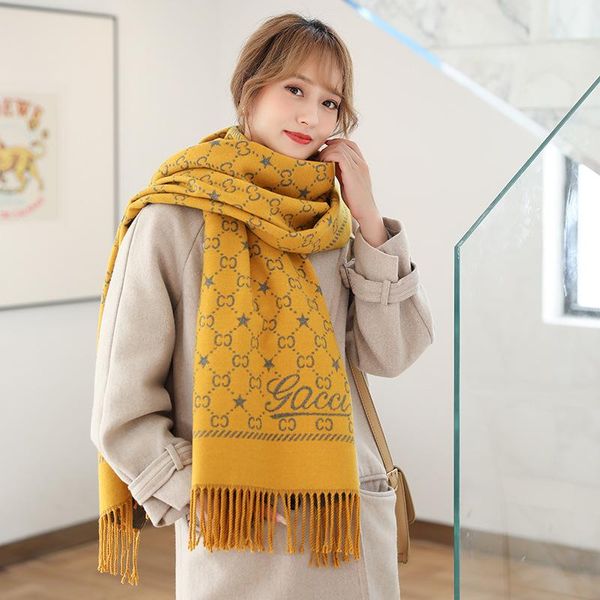 scarf winter new flannel wrap yarn scarf women's double face tassel shawl korean version of fashion versatile, Blue;gray
scarf winter new flannel wrap yarn scarf women's double face tassel shawl korean version of fashion versatile, Blue;gray