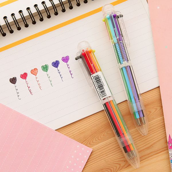 5pieces/lot novelty multicolor ballpoint pen stationery press 6 color oil pen for office school students h-best
5pieces/lot novelty multicolor ballpoint pen stationery press 6 color oil pen for office school students h-best