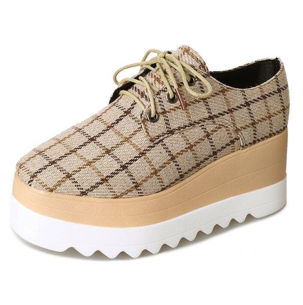 women platform shoes oxfords brogue cotton fabric flats lace up shoes creepers vintage gingham light soles casual m418, Black
women platform shoes oxfords brogue cotton fabric flats lace up shoes creepers vintage gingham light soles casual m418, Black