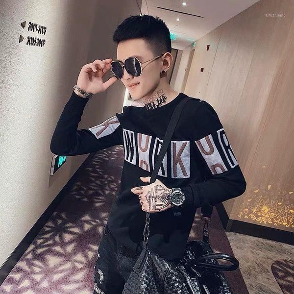 striped sweater men's korean fashion personality 2020 autumn and winter clothing bottoming shirt pullover sweater men1, White;black
striped sweater men's korean fashion personality 2020 autumn and winter clothing bottoming shirt pullover sweater men1, White;black
