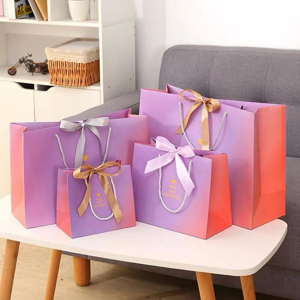 gift wrap 10pcs gradient color simple wedding bag with portable year christmas kraft paper bags box packaging wholesale
gift wrap 10pcs gradient color simple wedding bag with portable year christmas kraft paper bags box packaging wholesale