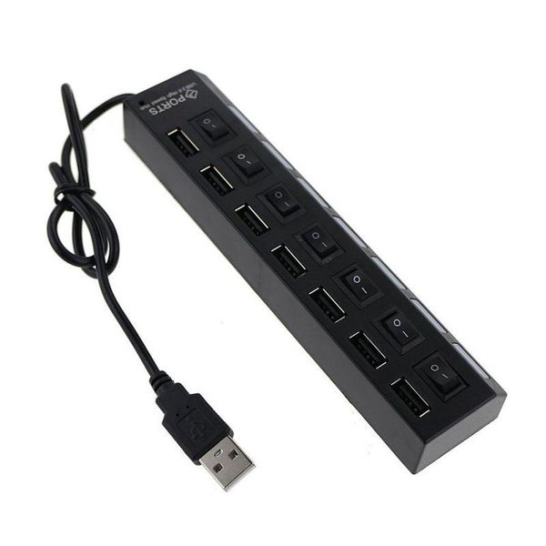 new 7-port switch usb 2.0 network hubs driver convenient practical bucket with led lights
new 7-port switch usb 2.0 network hubs driver convenient practical bucket with led lights