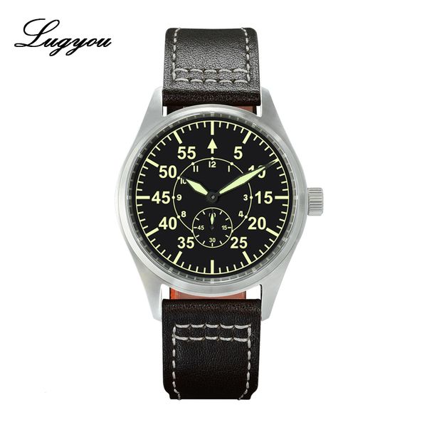 lugyou san martin pilot men watch quartz ronda stainless steel 20atm leather strap 39mm sapphire waterproof brand wristwatch t200409, Slivery;brown
lugyou san martin pilot men watch quartz ronda stainless steel 20atm leather strap 39mm sapphire waterproof brand wristwatch t200409, Slivery;brown