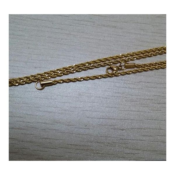 brand diy chains necklace for pendant men/women jewelry gold color stainless steel m twisted rop wmtgtg luckyhat, Black
brand diy chains necklace for pendant men/women jewelry gold color stainless steel m twisted rop wmtgtg luckyhat, Black
