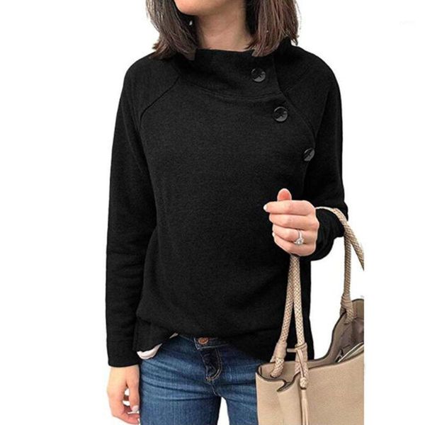 women slanted button button round neck long sleeve sweatshirt lady pure color autumn pullover hoodies kampsun kapuuts1, Black
women slanted button button round neck long sleeve sweatshirt lady pure color autumn pullover hoodies kampsun kapuuts1, Black
