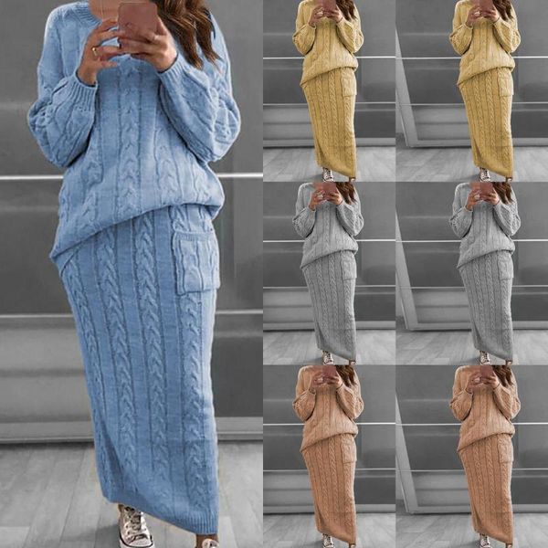 ladies flower pin sweater long sleeve round neck one-line skirt set skirt womens fashion clothing vestido de mujer, Gray
ladies flower pin sweater long sleeve round neck one-line skirt set skirt womens fashion clothing vestido de mujer, Gray