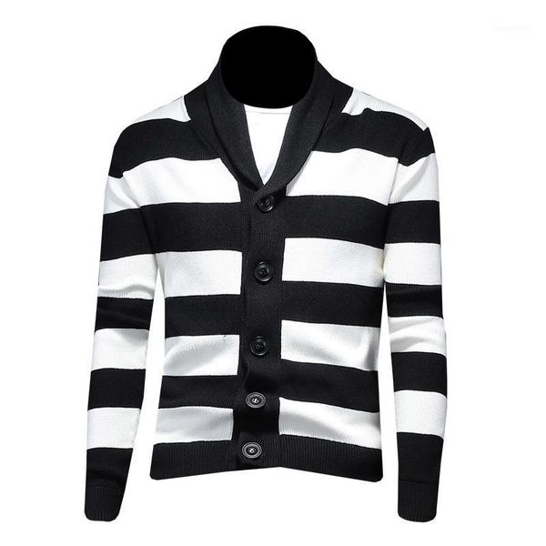 men's sweaters 2021 autumn and winter men's knitted cardigan jacket korean youth striped color matching casual sweater trend1, White;black
men's sweaters 2021 autumn and winter men's knitted cardigan jacket korean youth striped color matching casual sweater trend1, White;black