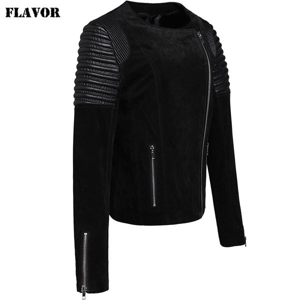 women's pigskin real leather jacket motorcycle genuine leather jacket motorcycle jacket biker coat women 201030, Black