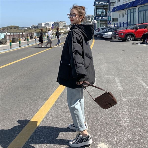 2021 new blue down women short bread chic thick bf harajuku student padded jacket kj0t, Black
2021 new blue down women short bread chic thick bf harajuku student padded jacket kj0t, Black