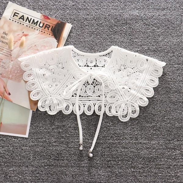 cotton fake collars for women girl hollow lace floral false collar big lapel detachable necklace shawl lace-up bowknot cape, Black;gray
cotton fake collars for women girl hollow lace floral false collar big lapel detachable necklace shawl lace-up bowknot cape, Black;gray
