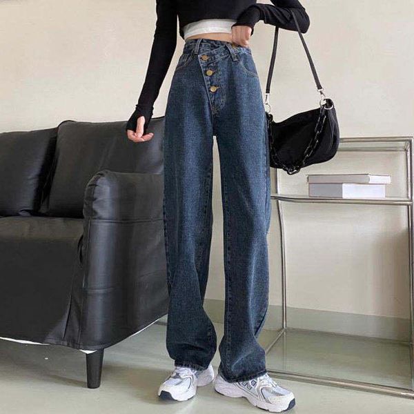 jeans women high waist loose harajuku abdomen irregular buttons ladies denim prevalent fashionable creativity all-match ulzzang, Blue
jeans women high waist loose harajuku abdomen irregular buttons ladies denim prevalent fashionable creativity all-match ulzzang, Blue