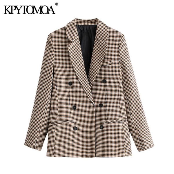 kpytomoa women fashion office wear double breasted blazers coat vintage long sleeve pockets female outerwear chic 201023, White;black
kpytomoa women fashion office wear double breasted blazers coat vintage long sleeve pockets female outerwear chic 201023, White;black