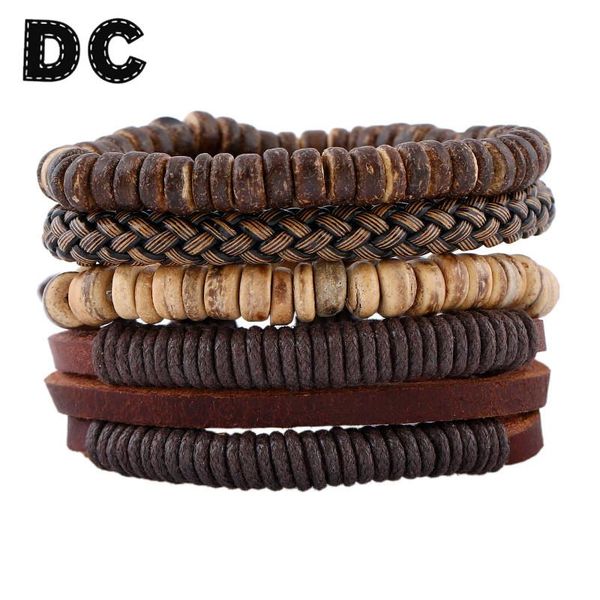 2020 new vintage brown leather rope wooden beads bracelets & bangles multilayer bracelets for men gift, Golden;silver
2020 new vintage brown leather rope wooden beads bracelets & bangles multilayer bracelets for men gift, Golden;silver