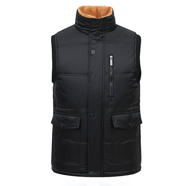 middle aged old men's waistcoat with plush and thick cotton padded jacket in winter, Black;white
middle aged old men's waistcoat with plush and thick cotton padded jacket in winter, Black;white