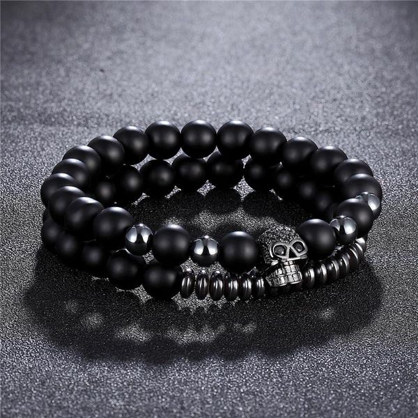 2 шт. / набор классический вулканический камень pave cz череп charm bracte для menwomen с гематитными бусинами браслеты ювелирные изделия pu
2 шт. / набор классический вулканический камень pave cz череп charm bracte для menwomen с гематитными бусинами браслеты ювелирные изделия pu