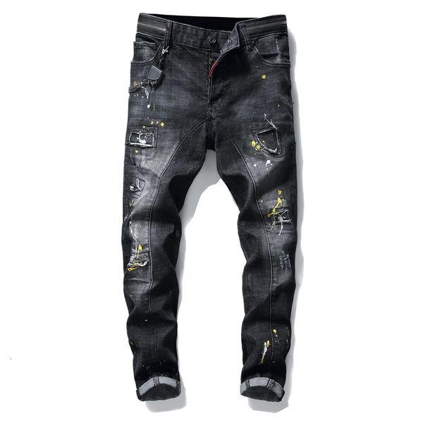 2021 brim splice paint clothes from men's thin black denim pants streetwear to winter hip yq6b, Blue
2021 brim splice paint clothes from men's thin black denim pants streetwear to winter hip yq6b, Blue