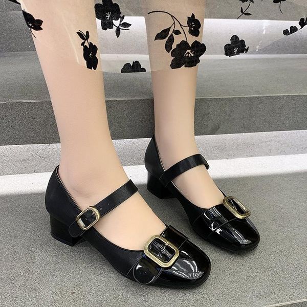 rimocy new 2021 spring mary jane shoes for women pu square heels ankle strap pumps woman metal buckle round toe lolita shoes, Black
rimocy new 2021 spring mary jane shoes for women pu square heels ankle strap pumps woman metal buckle round toe lolita shoes, Black