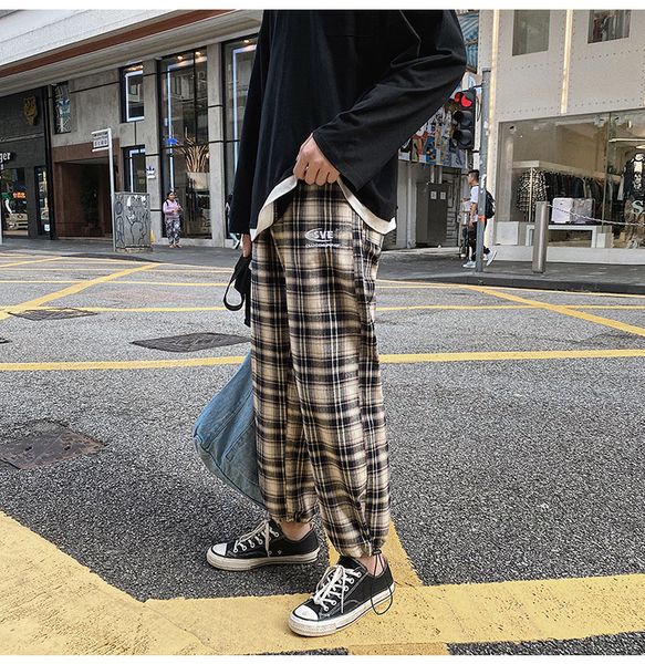 2021 the new moda solta coreano azul casuais dos homens streetwear masculinas xadrez qualidade q8mb, Black
2021 the new moda solta coreano azul casuais dos homens streetwear masculinas xadrez qualidade q8mb, Black