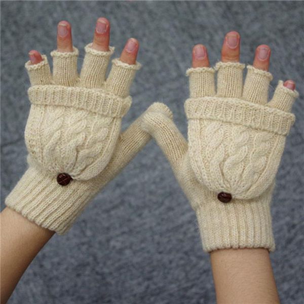 1 pair women flip gloves hand warmer soft warm half finger mittens knitted thicken thermal autumn winter gloves, Blue;gray
1 pair women flip gloves hand warmer soft warm half finger mittens knitted thicken thermal autumn winter gloves, Blue;gray