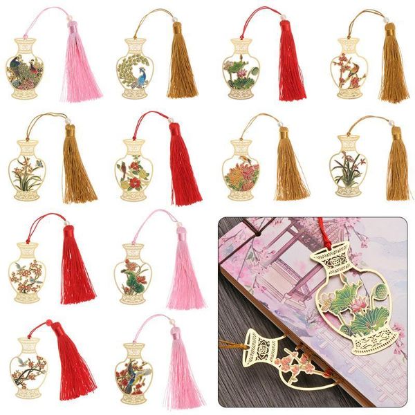 chinese style vase shaped metal bookmark brass hollow bookmark book clip tassel pagination mark stationery school office supply1
chinese style vase shaped metal bookmark brass hollow bookmark book clip tassel pagination mark stationery school office supply1