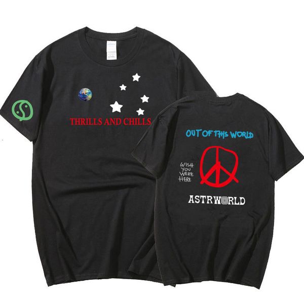 travis scott astroworld new trend street simple fashion men's and women's loose short sleeve t-shirt, White
travis scott astroworld new trend street simple fashion men's and women's loose short sleeve t-shirt, White