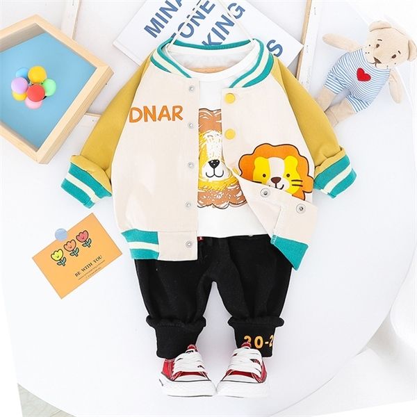 spring autumn trendy children fashion clothes baby boys girls cartoon jacket t shirt pants 3pcs/set kids infant casual tracksuitx1019, White
spring autumn trendy children fashion clothes baby boys girls cartoon jacket t shirt pants 3pcs/set kids infant casual tracksuitx1019, White