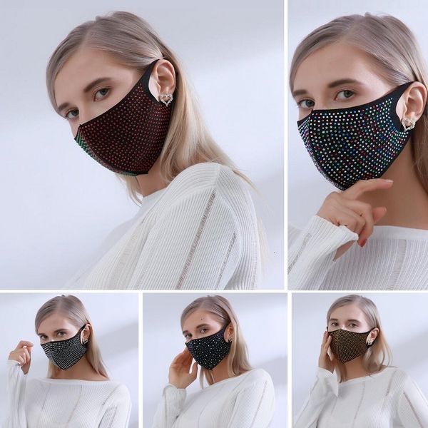 fashion dustproof bling diamond protective masks washable mouth reusable women colorful rhinestones face mask dhc1667 
fashion dustproof bling diamond protective masks washable mouth reusable women colorful rhinestones face mask dhc1667