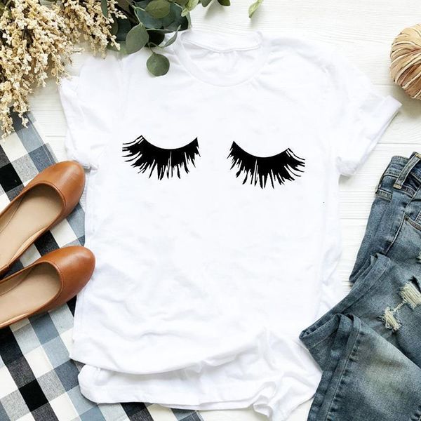 women lady t shirt eyelash face sleep printed tshirt ladies short sleeve tee shirt women female clothes graphic t-shirt, White
women lady t shirt eyelash face sleep printed tshirt ladies short sleeve tee shirt women female clothes graphic t-shirt, White
