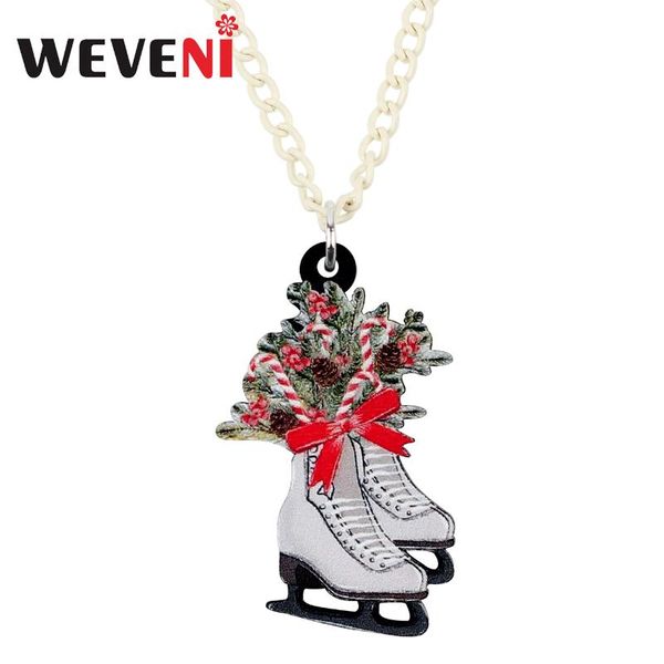 pendant necklaces weveni acrylic christmas skates shoes necklace chain festival decorations accessory for lady girl teen gift 2021, Silver
pendant necklaces weveni acrylic christmas skates shoes necklace chain festival decorations accessory for lady girl teen gift 2021, Silver