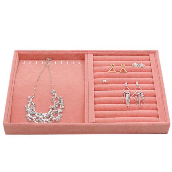 fashion portable velvet jewelry ring jewelry display organizer tray holder for necklace earrings bangle, Pink;blue
fashion portable velvet jewelry ring jewelry display organizer tray holder for necklace earrings bangle, Pink;blue