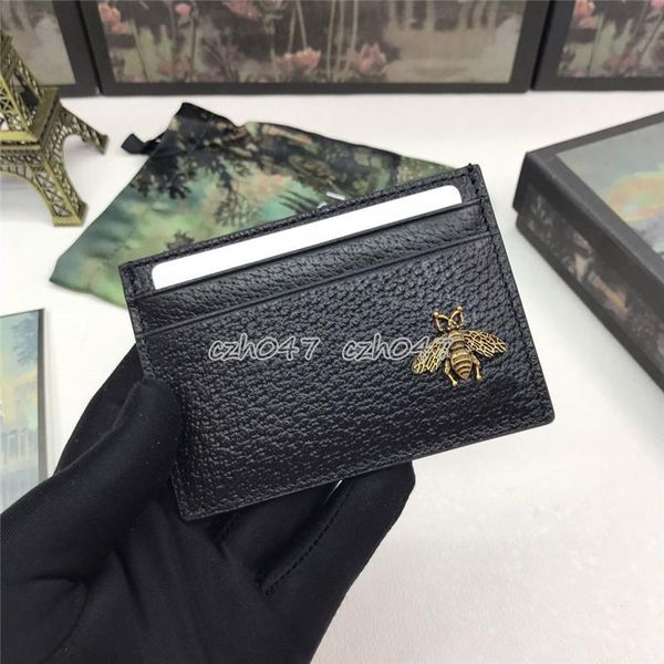 designer card holder men women's card holders genuine leather mini wallets coin purse pocket bee wallet with box 523665, Brown;gray
designer card holder men women's card holders genuine leather mini wallets coin purse pocket bee wallet with box 523665, Brown;gray