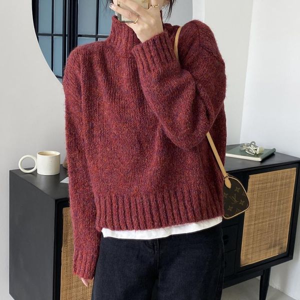 2020 new autumn winter retro soft half turtleneck sweater women oversized lazy warm long sleeve pullover female for fashion, White;black
2020 new autumn winter retro soft half turtleneck sweater women oversized lazy warm long sleeve pullover female for fashion, White;black